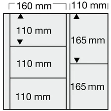 1 SAFE 6013 Additional Sheets WHITE Postcard Sleeves 5x Mix For Postcards