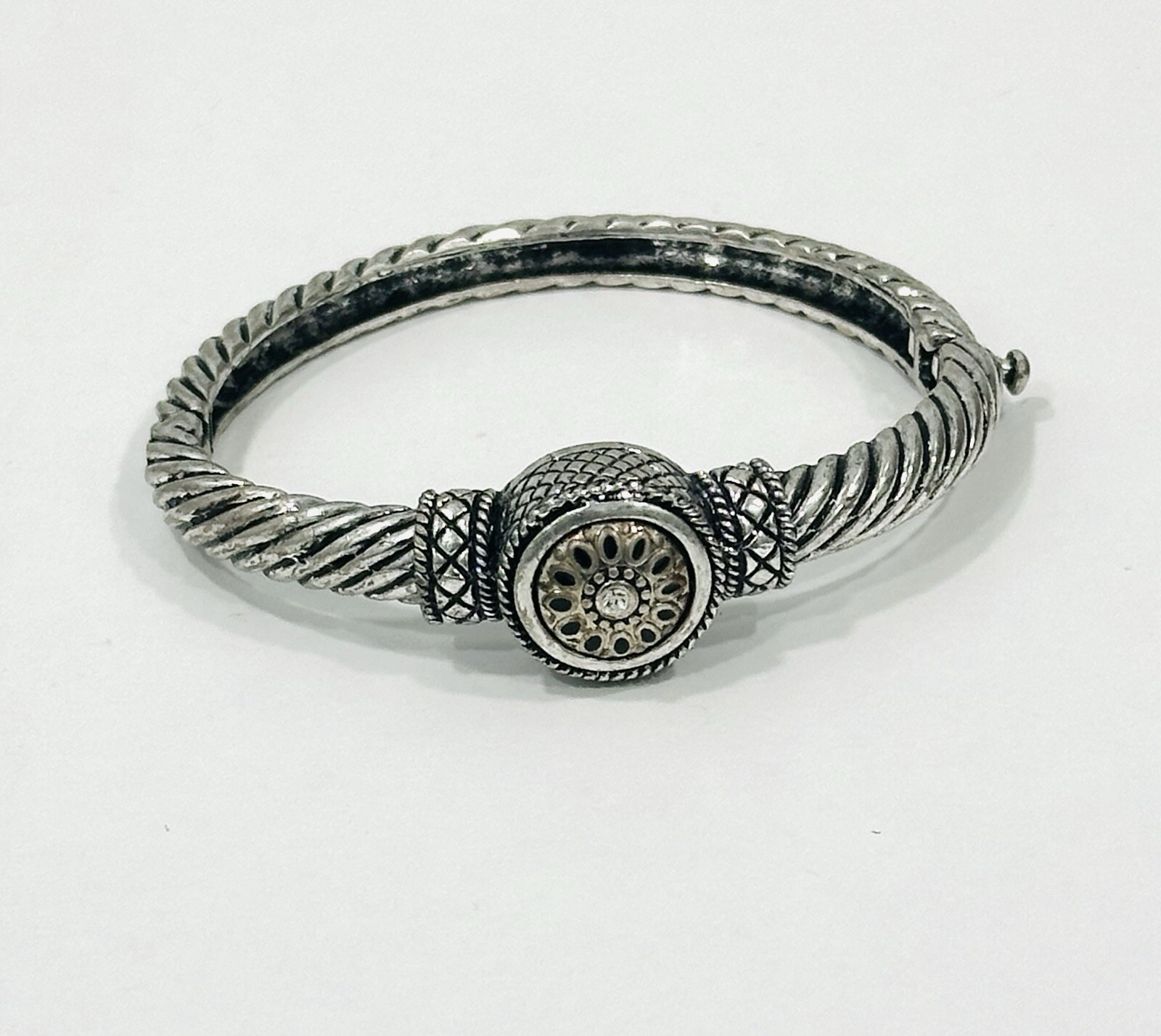 Bracelet Cuff Bangle Silver Tone - image 2