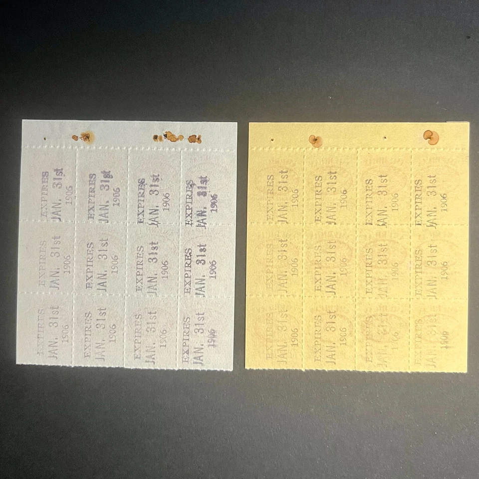 1906 5c & 25c Blocks of (12), American Telephone & Telegraph Co, Message Coupons - Image 4 of 4