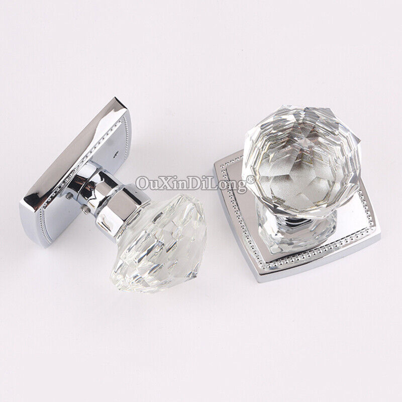 Solid Crystal Knob Lock Entrance Privacy Door Lock Living Room Bedroom Door  Lock