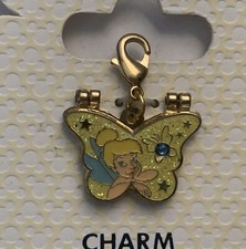 Disney Parks Vintage Gold-Tone Tinker Bell Hinged Bracelet Charm NOC