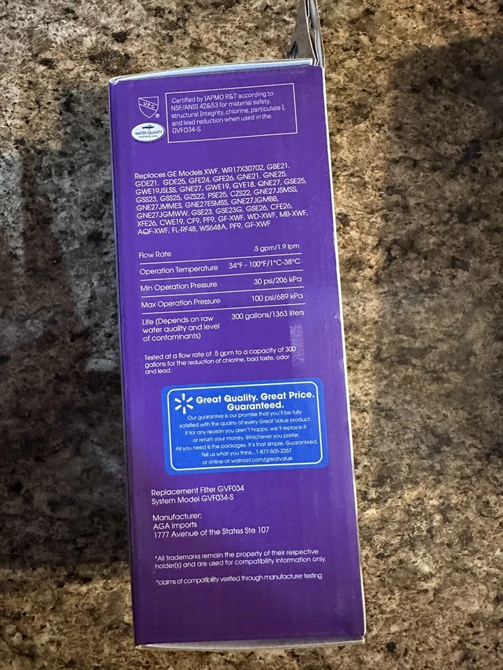GREAT VALUE XWF Refrigerator Water Filter, for GE XWF, GE Refrigerator Models - Image 2 of 3