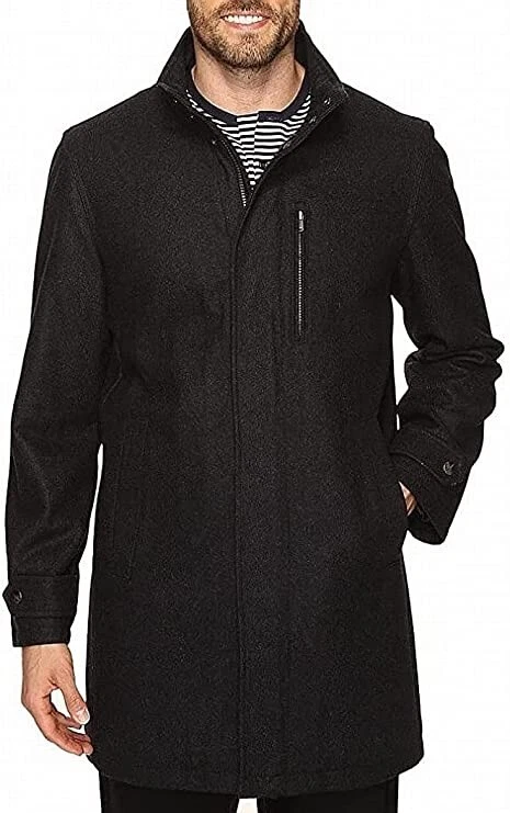 Perry ellis portfolio men's wool blend coat sale