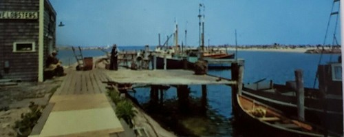 A Scene at Old Harbor ~ Block Island, RI. -Posted Postcard 8/13/61 -RHODE ISLAND - Picture 6 of 12