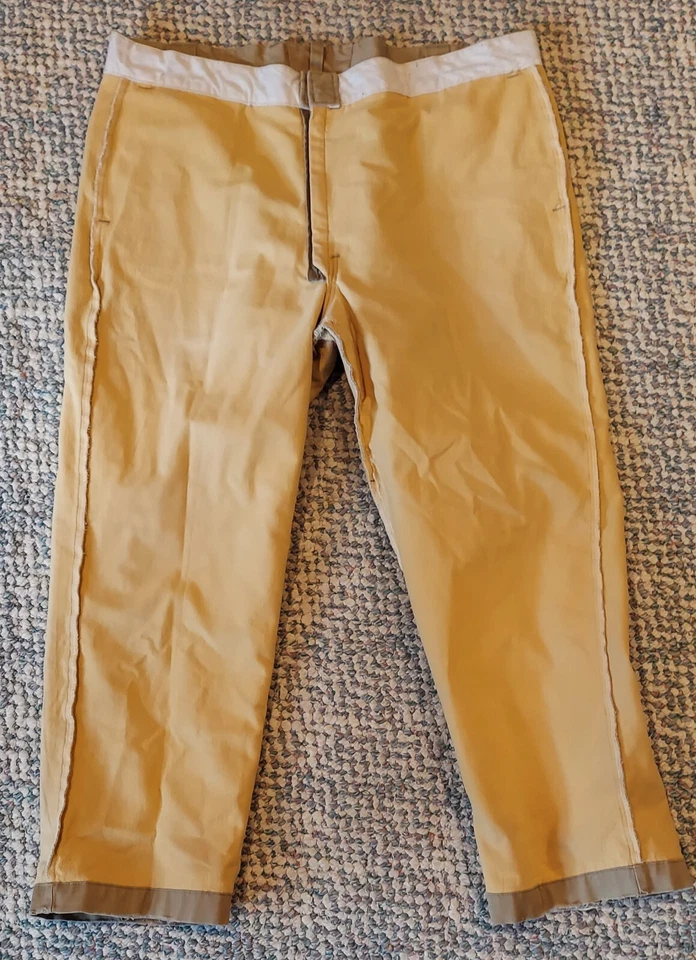 Vintage L.L. BEAN фланелевой подкладки брюки хаки 43 в талии, тяжелый хлопок сделано в США - Изображение 3 из 4