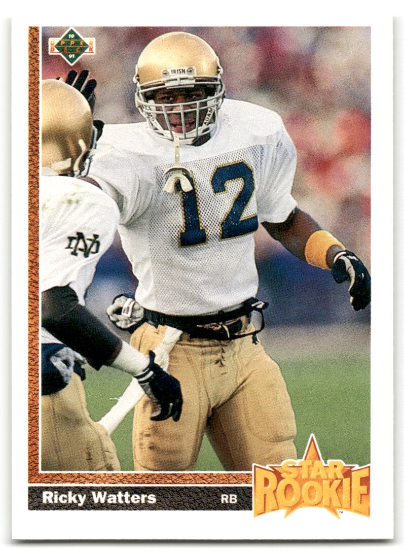 1991 Upper Deck Ricky Watters #9 RC San Francisco 49ers