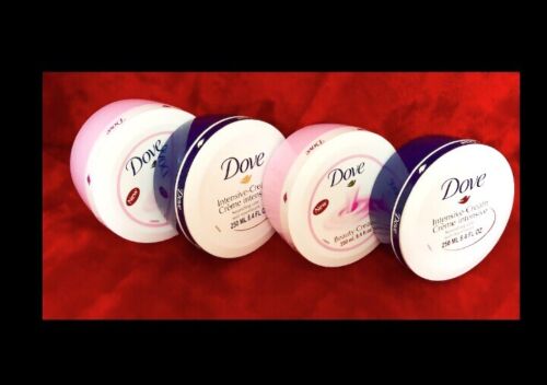 Dove 4pk bundle: two beauty cream and two intensive care,JUMBO SIZE 250ml  each