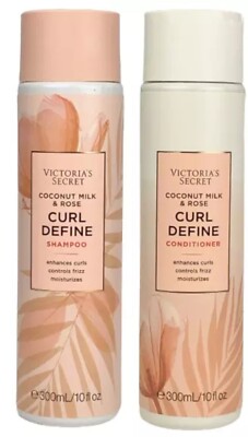 VICTORIA'S SECRET CURL DEFINE COCONUT MILK & ROSE SHAMPOO & CONDITIONER SET