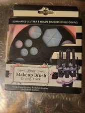 Beauty Cube Makeup Brush Drying Rack Black by EVRI Beauty