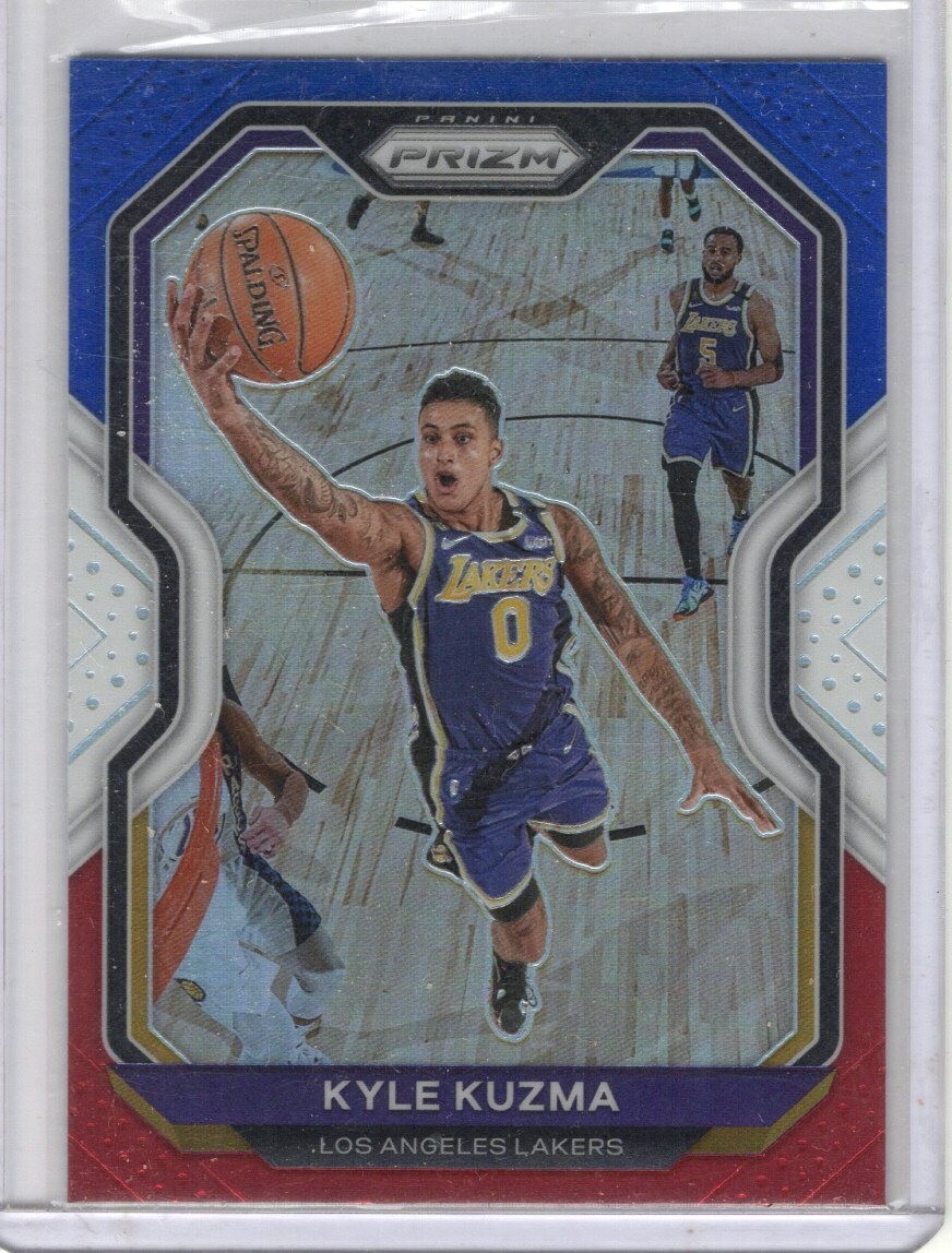 2020-21 Panini Prizm Red White Blue #244 Kyle Kuzma Los Angeles