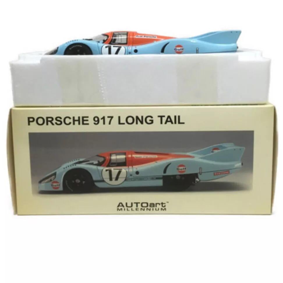 AUTOart 1:18 PORSCHE 917 Long Tail #17 LEMANS 1971 Gulf 87170 Die-Cast w/BOX
