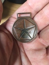 Nice Vintage Chrysler Brass Or Bronze Numbered Key Chain Good Patina! FREE SHIP