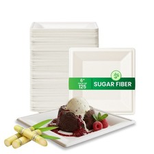 Square Dinner Plates for Party Disposable Paper Plates Microwave-safe:6" 8" 10"