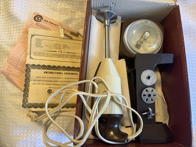 Vtg BAMIX  Hand Held Blender Immersion Mixer M100 w/ Mill & Stand~WORKS~Boxed