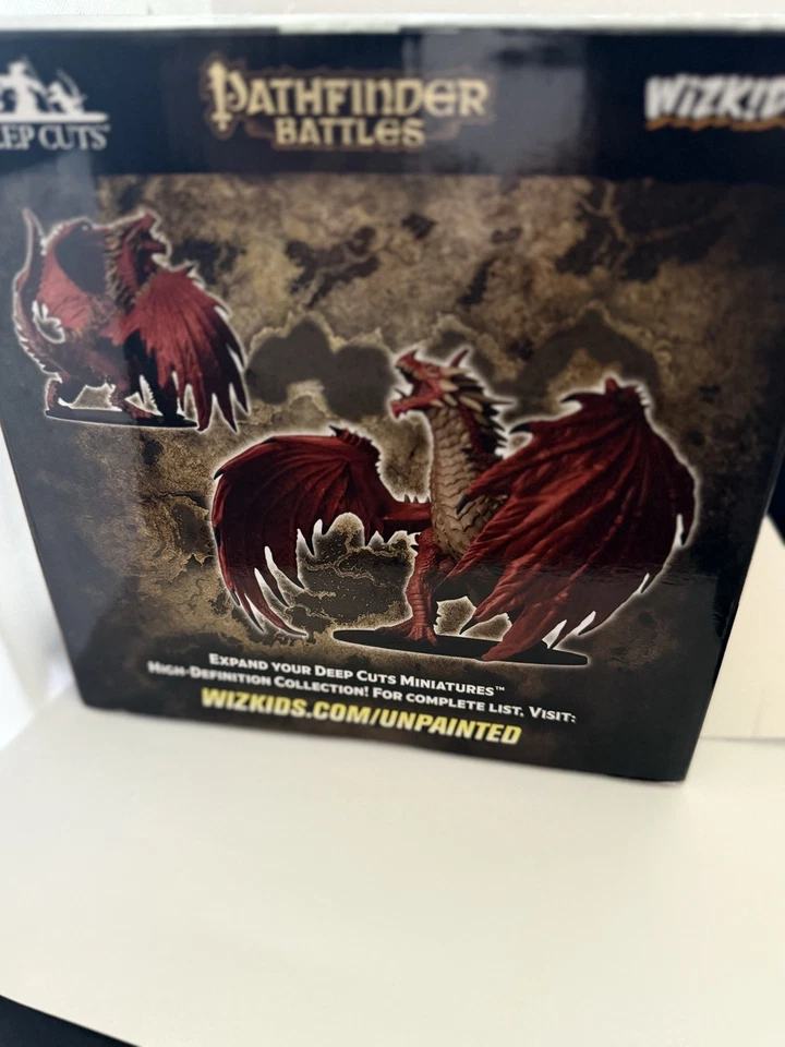 NOVO Gargantuan Red Dragon Pathfinder cortes profundos miniaturas sem pintura D&D DnD - Imagem 3 de 3