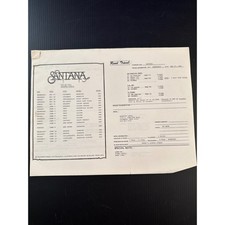 Vintage 1981 Santana Pro-Am Tour Quarter Finals Itinerary Revel Travel Ephemera