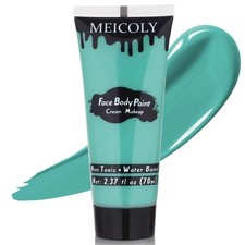 MEICOLY Cream Teal Face Body 5.12 2.36 1.26 Inch, teal face body paint