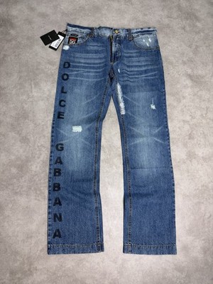 Dolce & Gabbana Vintage Baggy Jeans (L) distressed Pasha Style Y2K