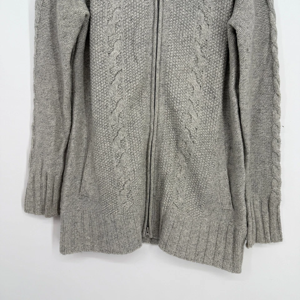 Jaqueta suéter Smartwool feminina malha de cabo lã merino pescador tamanho M - Imagem 3 de 4