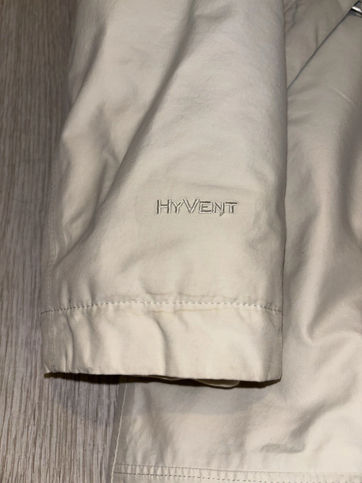 OFF WHITE The north face hyVent Parka donna taglia large bianco sporco felpa con cappuccio pelliccia sintetica