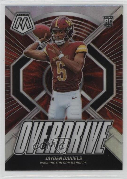 2024 Panini Mosaic Overdrive Silver Prizm Jayden Daniels #5 Rookie RC 0w1