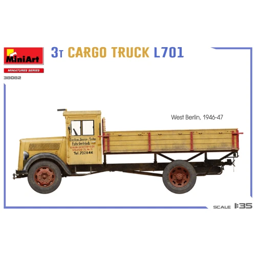 3T CARGO TRUCK L701 KIT 1:35 Miniart Kit Camion Modellino Nuovo - Immagine 2 di 4