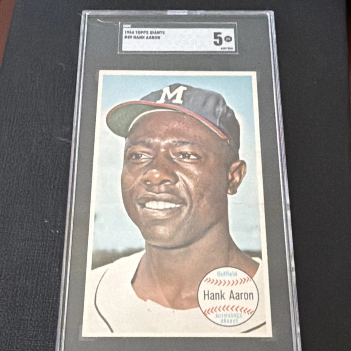 Hank Aaron 5 Graded Baseball Sports Trading Cards & Accessories