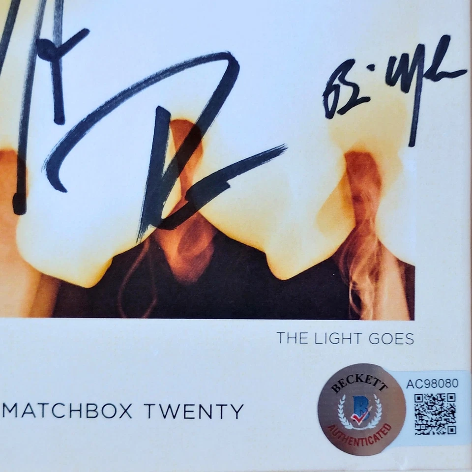Matchbox Twenty Signed Where The Light Goes CD Beckett BAS COA Autograph Framed Foto 4 de 4