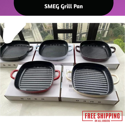SMEG Non-Stick Grill Pan   Perfect for Healthy Grilling (Free Shipping)