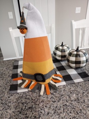 Mudpie Candy Corn Witch Hat Sitter