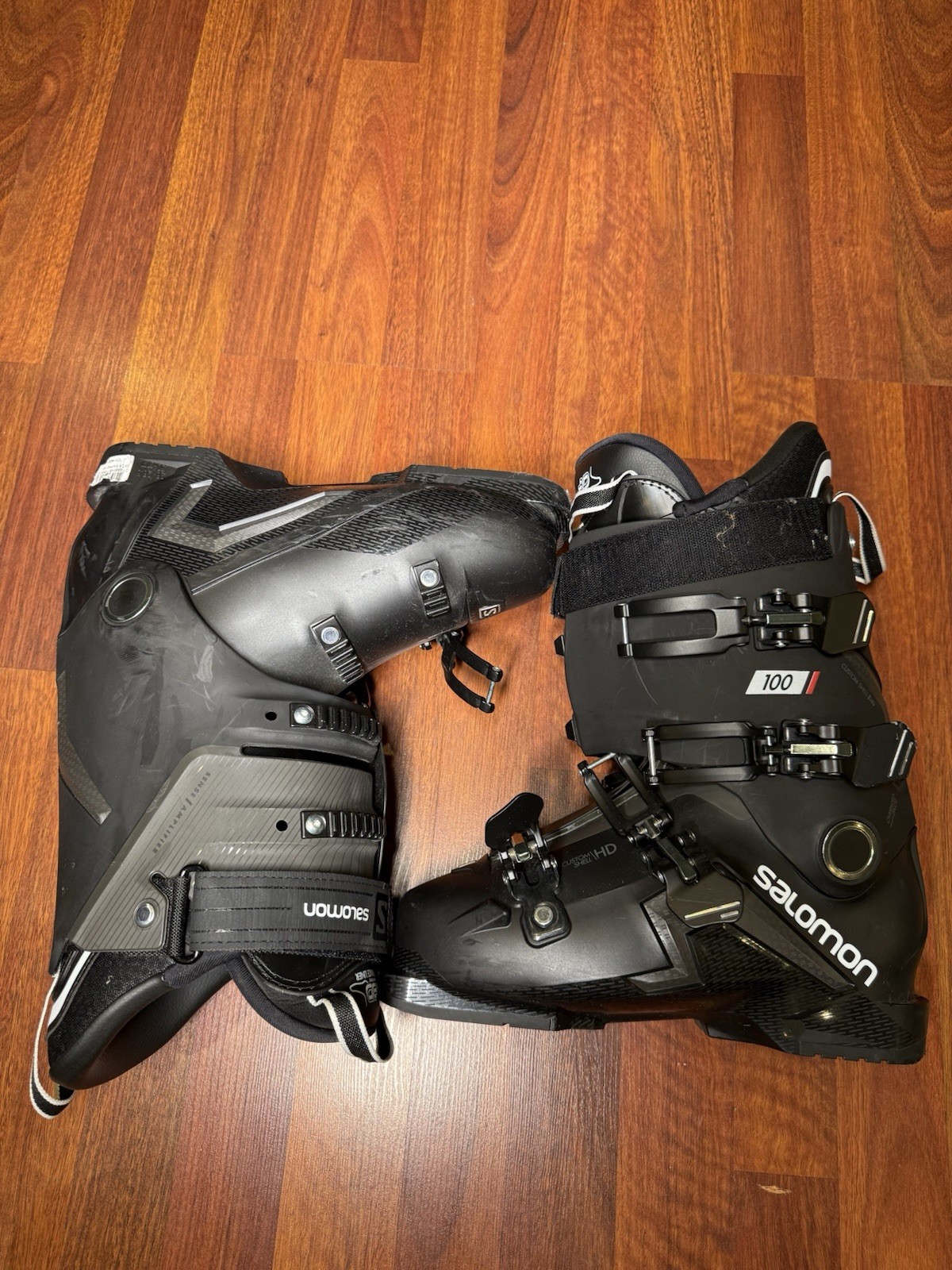 Scarponi da sci Salomon S Pro 120 HV 26 27 5 D Pro Liner 3D Custom Shell HD tutti neri