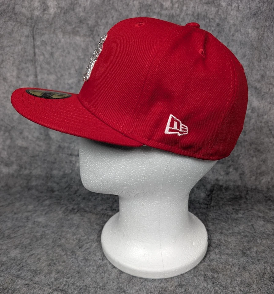 New York Yankees | Red | New Era | 2000 W.S. Patch & Crystal Logo | 7 1/8 - Image 4 of 4