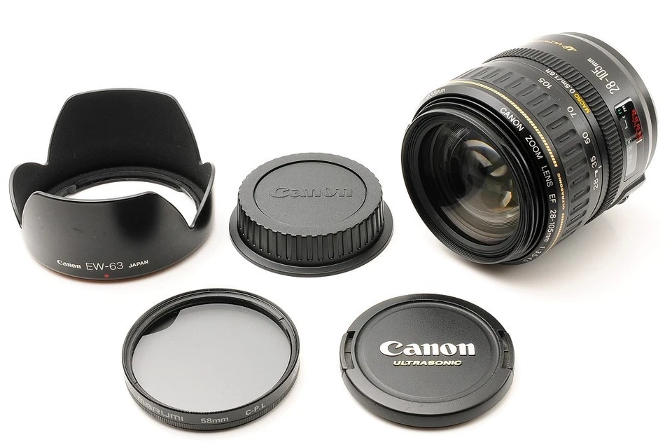 [Near Mint] Canon EF 28-105mm f/3.5-4.5 USM Zoom Lens w/Caps, Hood From JAPAN #6 - Image 2 of 4