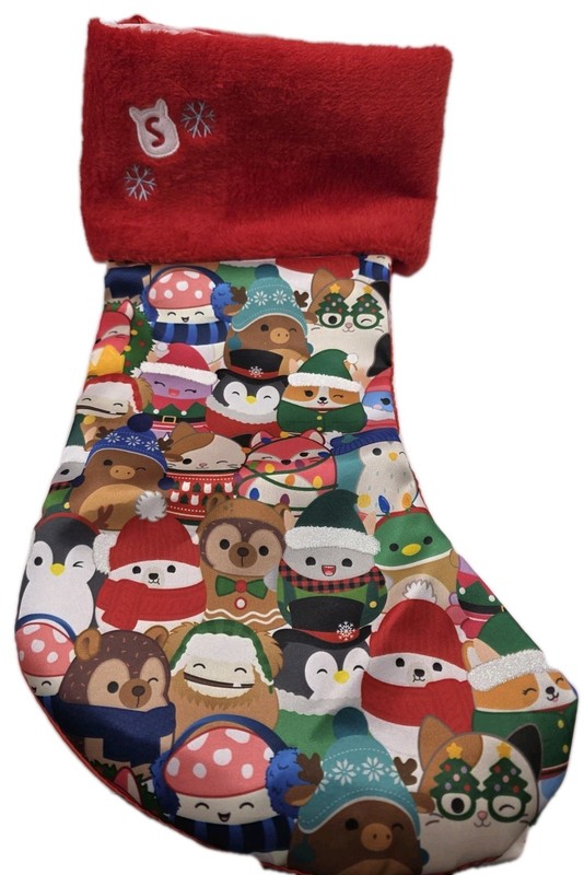 Santa KURT S ADLER Squishmallows with glitter Detail Christmas Stocking