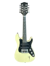 MANDOCASTER-BRAND NEW VINTAGE WHITE 8 STRING SOLID ELECTRIC MANDOLIN