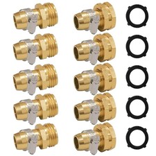 Garden Hose Repair Connector with Clamps, Fit for 3/4" or 5/8" Garden Hose Fi...
