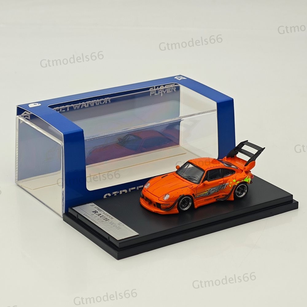 1/64 SW Porsche 993 RWB Orange Speed and Furious Diecast Model Car