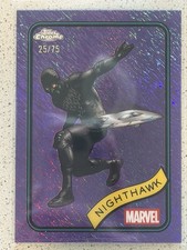 2025 TOPPS CHROME MARVEL #20 NIGHTHAWK PURPLE SHIMMER REFRACTOR /75