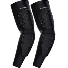 2PCS Arm Elbow Sleeves Crashproof Pads for Youth Adult Sports Black Small