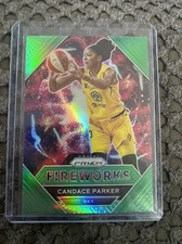 2021 Panini Prizm Candace Parker #3 Fireworks Green Prizm A4