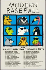 MODERN BASEBALL | PUP | JEFF ROSENSTOCK Tour Ltd Ed RARE Poster! Indie Punk Rock