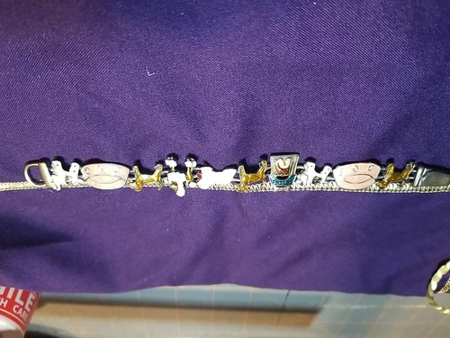 Vintage Bracelet Dogs 7.5" Long