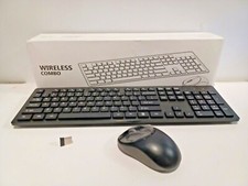 Wireless Combo desktop KeyBoard Mouse Set Black