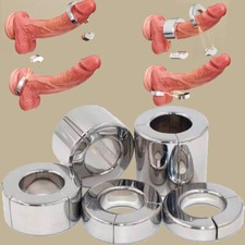 Male Magnetic Ball Stretcher Weight Heavy Stainless Steel Scrotum Penis Ring US