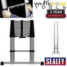 Image of Sealey Telescopic Ladder 13-Tread EN 131 Aluminium Lightweight Soft Close