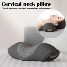 Electric Massager Cervical Pillow Hot Compress Vibrate Neck Massager Pain Relax