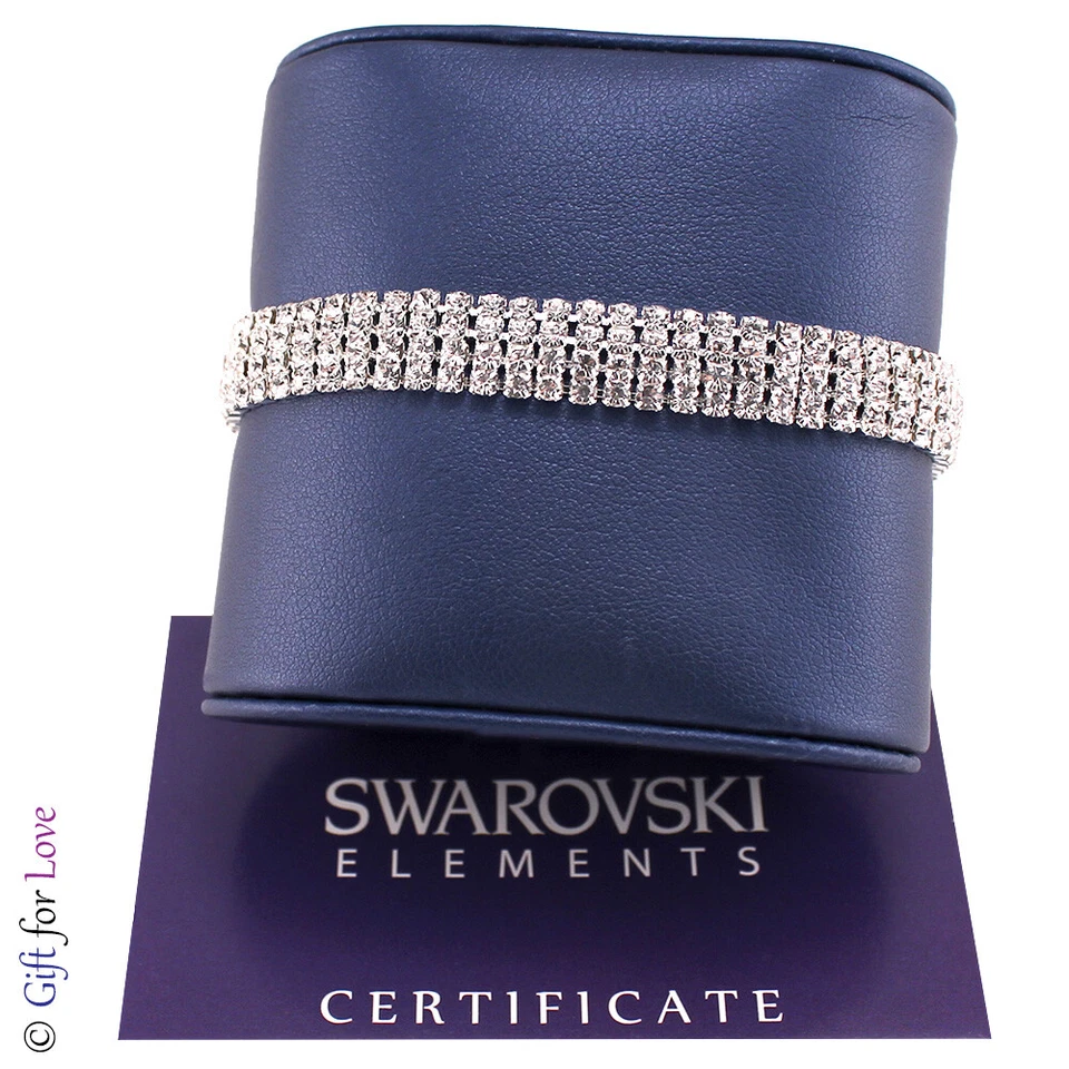G4LOVE Bracciale Tennis Trilogy argento Swarovski Element originale G4L cristalli donna