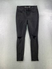 Seven7 Womens Size 4 Black Charcoal Wash High Rise Tummyless Skinny Jeans