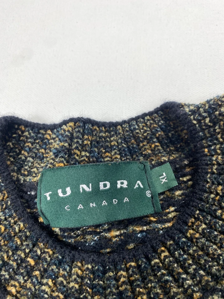 Suéter Tejido XL De Colección Tundra Canadá Para Hombre Lana Negro Exterior Cabina Gorpcore Foto 3 de 4
