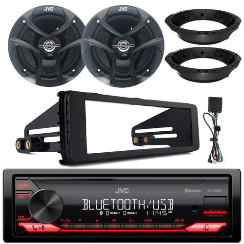 JVC KDXD28BT Single DIN Stereo Receiver,6.5" Car Speakers ,Speaker